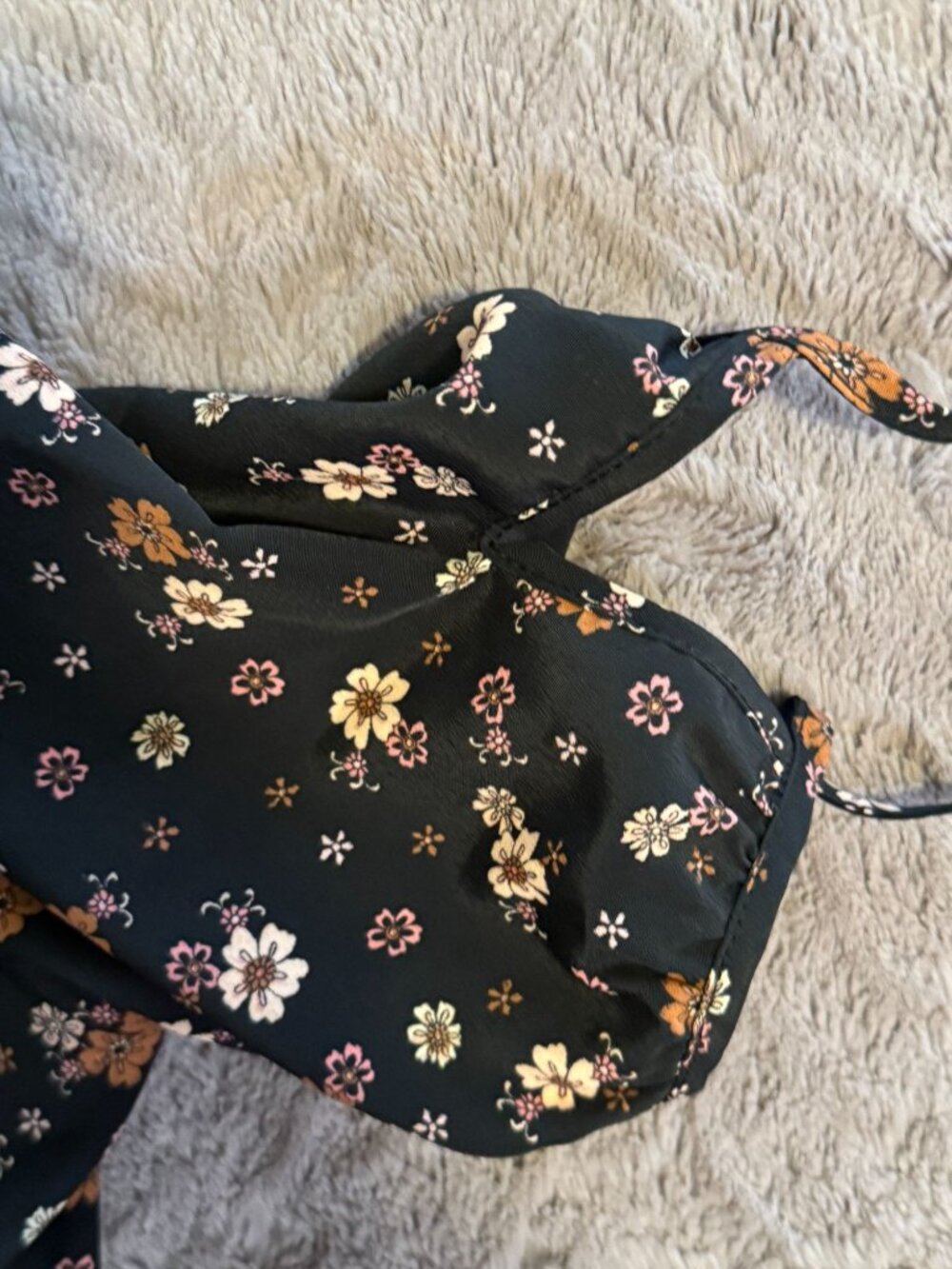 Lola Grace Floral Maxi Dress Small Polyester Black Brown - Picture 5 of 8